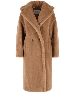 Max Mara 'Teddy' Camel And Silk Coat - Brown