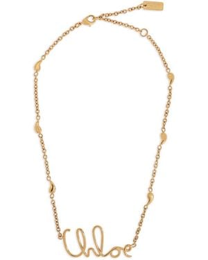 Chloé Chloã Iconic Logo Firma Collana - Multicolor