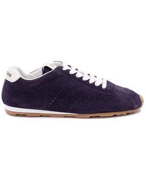 Miu Miu 'Plume' Suede Sneakers - Blue