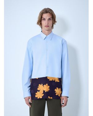 Dries Van Noten Contrast Cotton Shirt - White