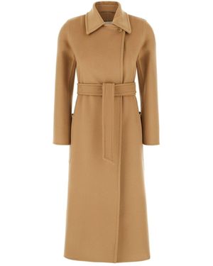 Max Mara Clothing Coats - Natural