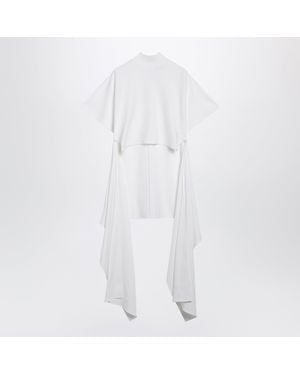 Alaïa Alaia Asymmetric Cotton Jersey Tshirt - White