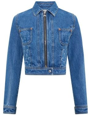 Marine Serre Denim Cotton Jacket - Blue