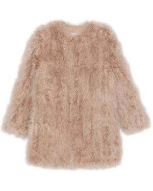 Yves Salomon Neutrals Coats - Natural