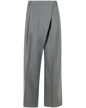 Ganni Wool Blend Pants - Gray