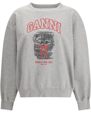 Ganni Kitty Sweatshirt - Gray