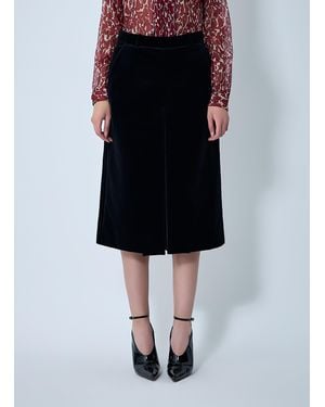 Saint Laurent Tailored Cropped Cotton Pants - Black
