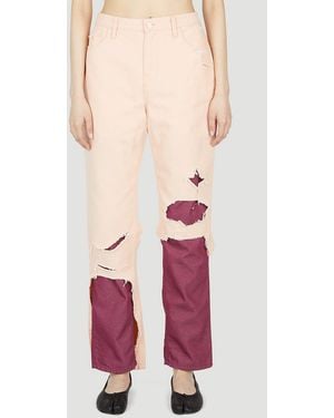 Raf Simons Distressed Jeans - Pink