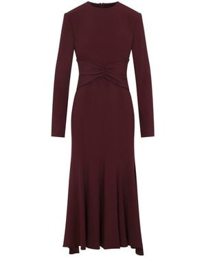 Alberta Ferretti Satin Midi Dress - Purple