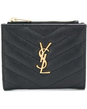 Saint Laurent Cassandre Matelassã Bi-Fold Wallet - Black