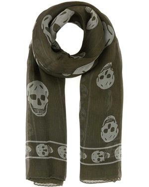 McQueen Printed Silk Foulard - Green