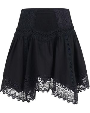 Charo Ruiz Skirt Taléa Sangallo Lace - Black