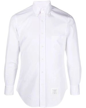 Thom Browne Classic L/S Bd Pc Shirt W/ Cf Gg Placket - White