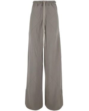 Rick Owens Wide-Leg Pants Viscose Blend - Gray