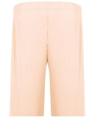 Homme Plissé Issey Miyake Pleated Bermuda Shorts - White