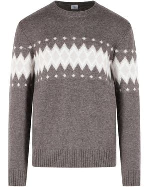 Eleventy Cashmere And Silk Blend Sweater - Gray