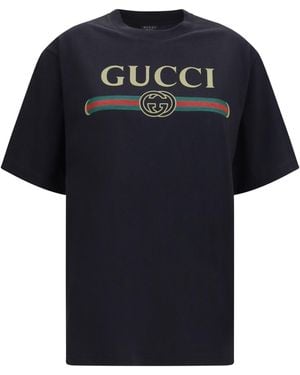 Gucci Cotton And Silk Jersey T-Shirt - Black