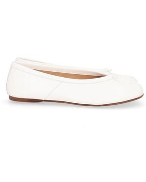 Maison Margiela Leather "Tabi" Ballet Flats - White