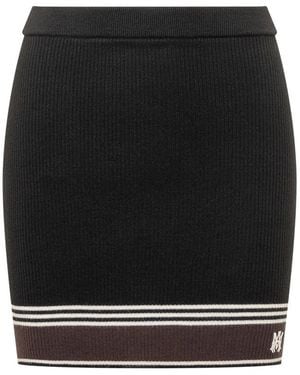 Amiri Stripe-Detail Mini Skirt - Black