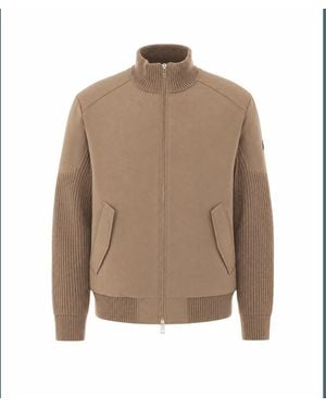 Moose Knuckles Magnus Knit Down Jacket - Brown