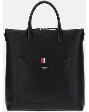 Thom Browne Zip Vertical Tote - Black