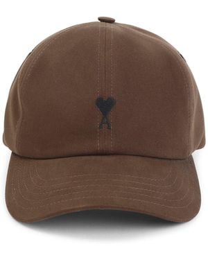 Ami Paris Adc Cap - Brown