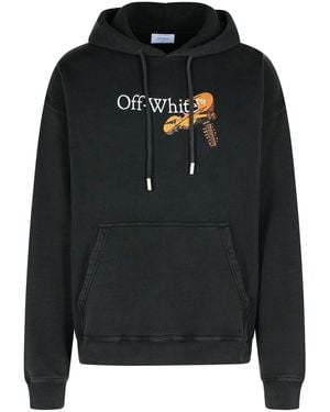 Off-White c/o Virgil Abloh 'Cupid Arrow' Cotton Sweatshirt - Black