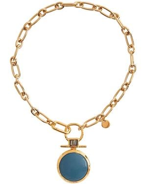 La DoubleJ 'Shen Loop' -Colored Necklace With Pendant And Chain Design - Metallic