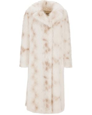 Herno Cappotto Tocco Pelliccia Effetto Lince - Natural