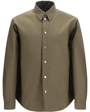 Fendi Mackintosh Fabric Blouson Jacket - Green