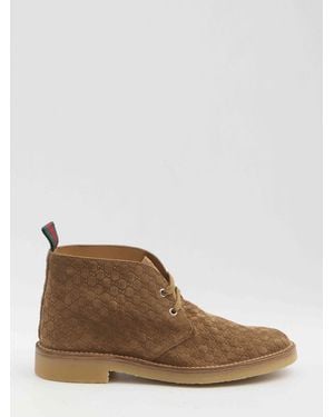 Gucci Gg Ankle Boots - Brown