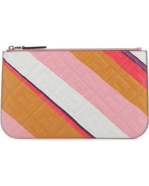 Fendi Leather Clutch - Pink