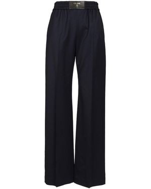 Celine Wool Twill Pants - Blue