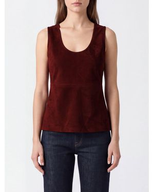 Max Mara Off-The-Shoulder Virgin Wool And Cashmere Top - Red