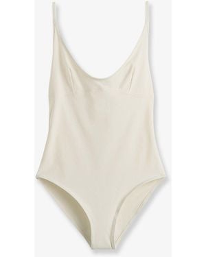 TOTEME Nylon Scoop One-Piece Swimsuit - White