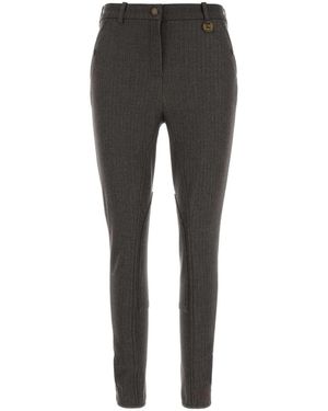 Burberry Slim Flat Front Pants - Black