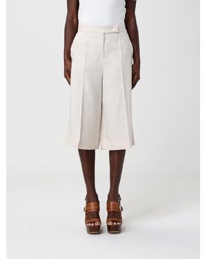 Max Mara Linen Bermuda Shorts - Natural