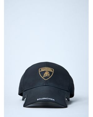 Balenciaga x Lamborghini Logo Motif Baseball Cap - Blue