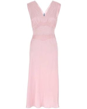 Prada Satin Dress Silk - Pink