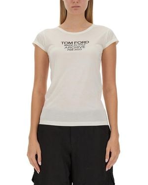 Tom Ford Silk T-Shirt - White