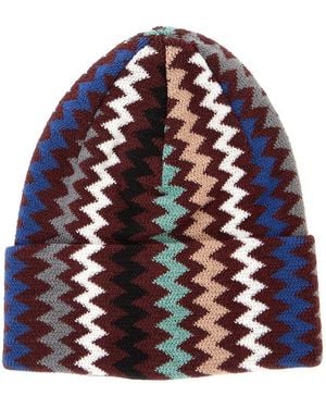 Missoni Beanie With Zig Zag Motif - Red