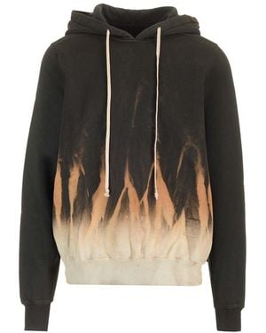 Rick Owens Drkshdw Cotton Hoodie Sun Flame - Black