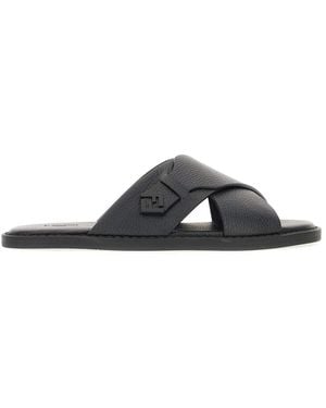 Fendi Shoes Slippers - Black