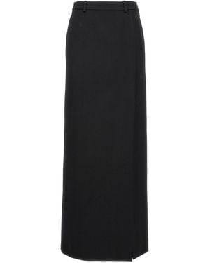 Balenciaga Wool Midi Skirt - Black