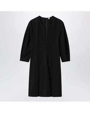 TOTEME Cotton Dress With Balloon Sleeves - Black