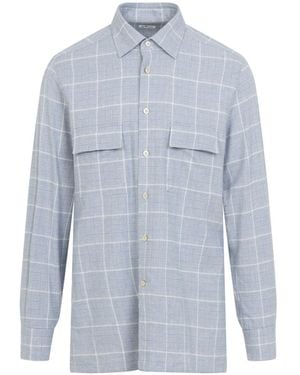 Kiton Flanel Shirt - Blue