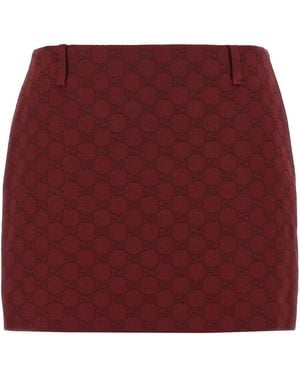 Gucci 'Gg Rosso Ancora' Skirt - Red