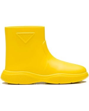 Prada Yellow Rubber Booties