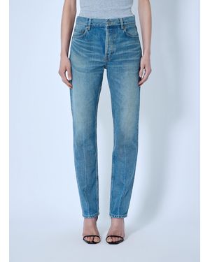 Saint Laurent Mid-Rise Straight Jeans - Blue