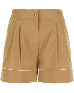 Moncler Poplin Shorts - Natural